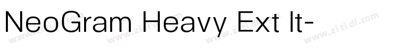 NeoGram Heavy Ext It字体转换